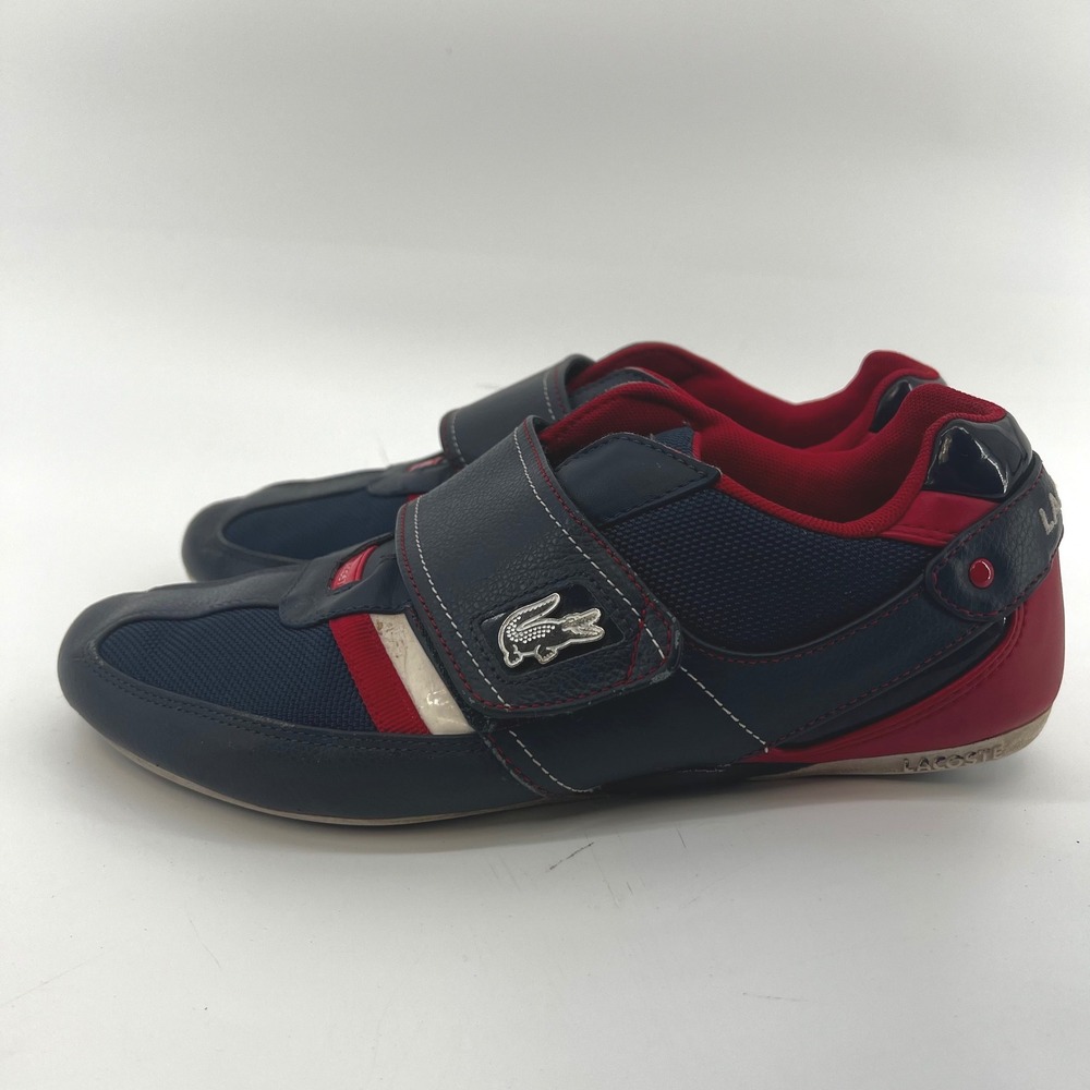 Lacoste Misano Strap Navy Red White Sneakers 7-28SPM01771P4 Mens US Size 8 40.5
